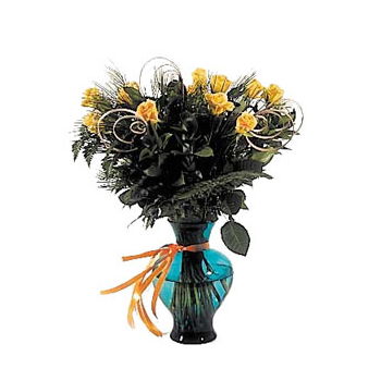 Yehud-Monosson, Israel Online Florist - Rosor i orange Bukett